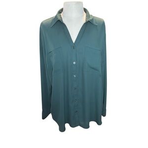 Maurices Deep Green Blouse Size XXL